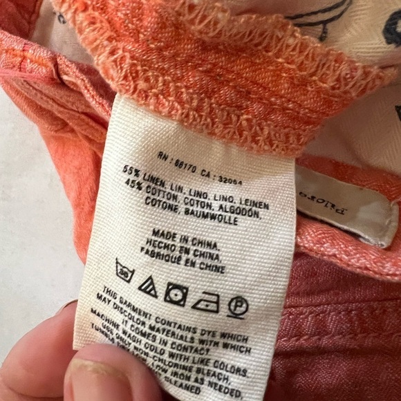 ANTHROPOLOGIE PILCRO Linen Women’s Pants, Flared Leg, Size 4 - Picture 5 of 8